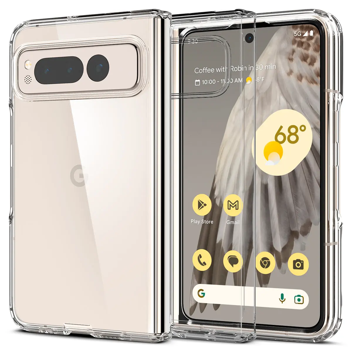 Google Pixel Fold Case Ultra Hybrid Crystal Clear
