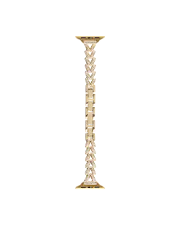 Apple Watch Series 8 41mm Punottu metalliranneke, Gold Sparkle