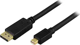 DisplayPort til Mini DisplayPort kabel 2m, Sort