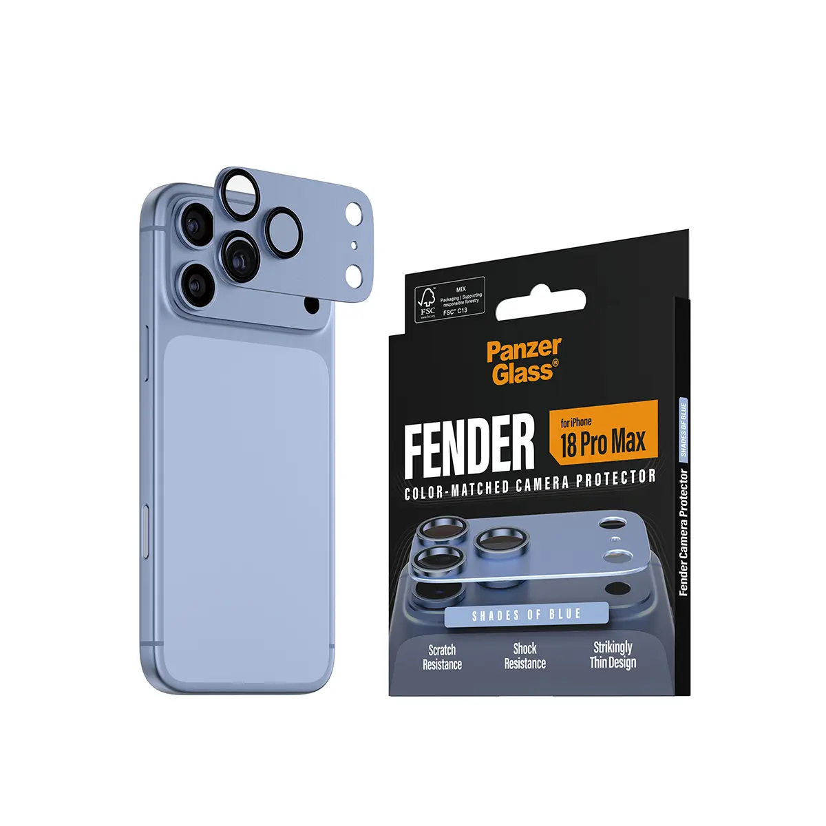 iPhone 18 Pro Max Fender Camera Protector Shades Of Blue