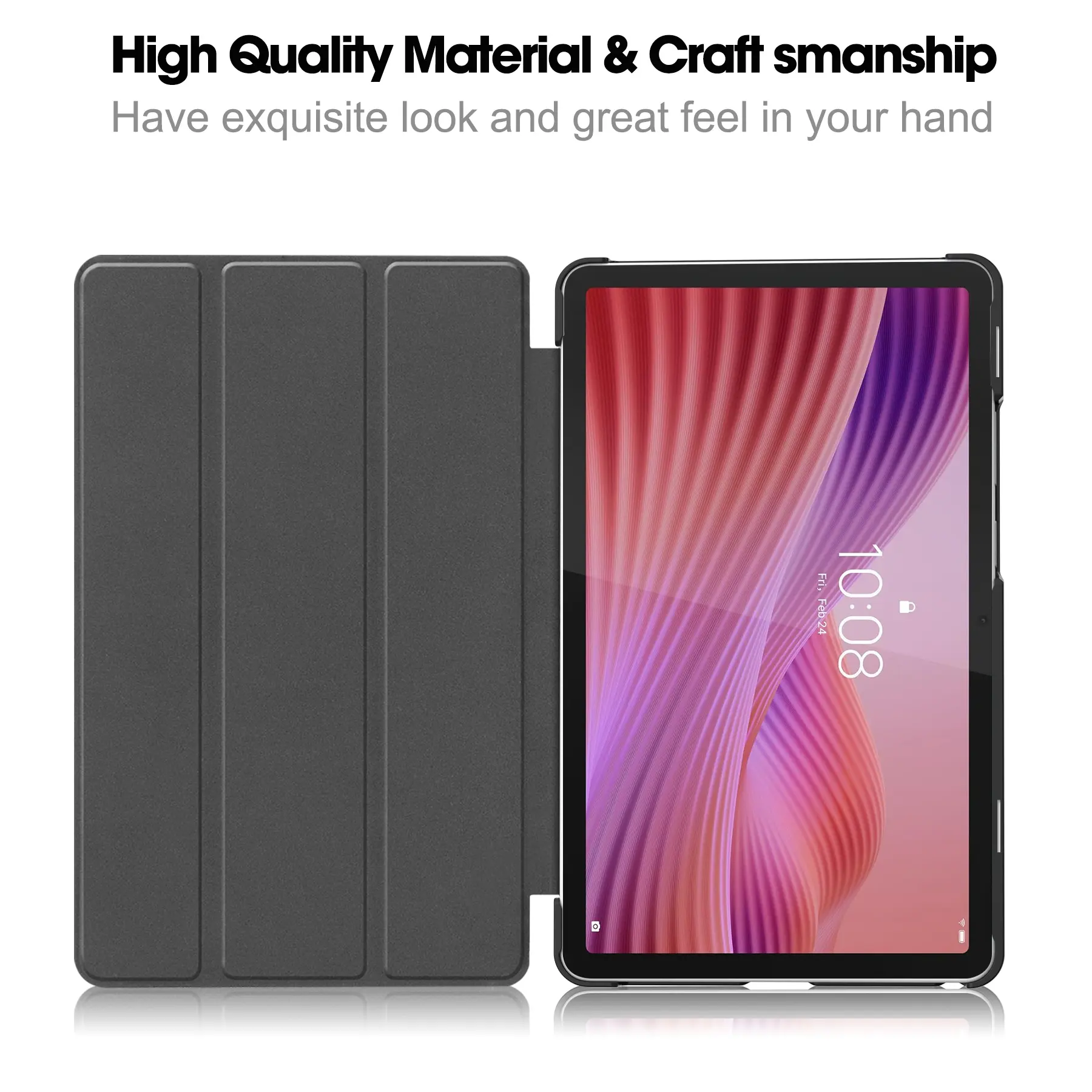 Fodral Tri-fold  Lenovo Tab One Svart