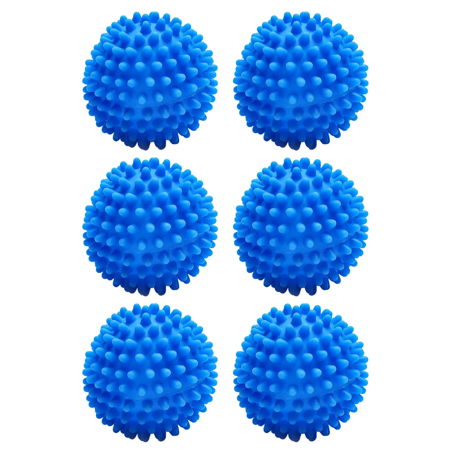 6-pak vaskebolde til vaskemaskine og tørretumbler, blå