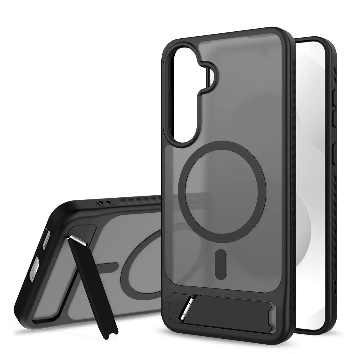 Magnetisk cover med stativ Samsung Galaxy S25 Sort