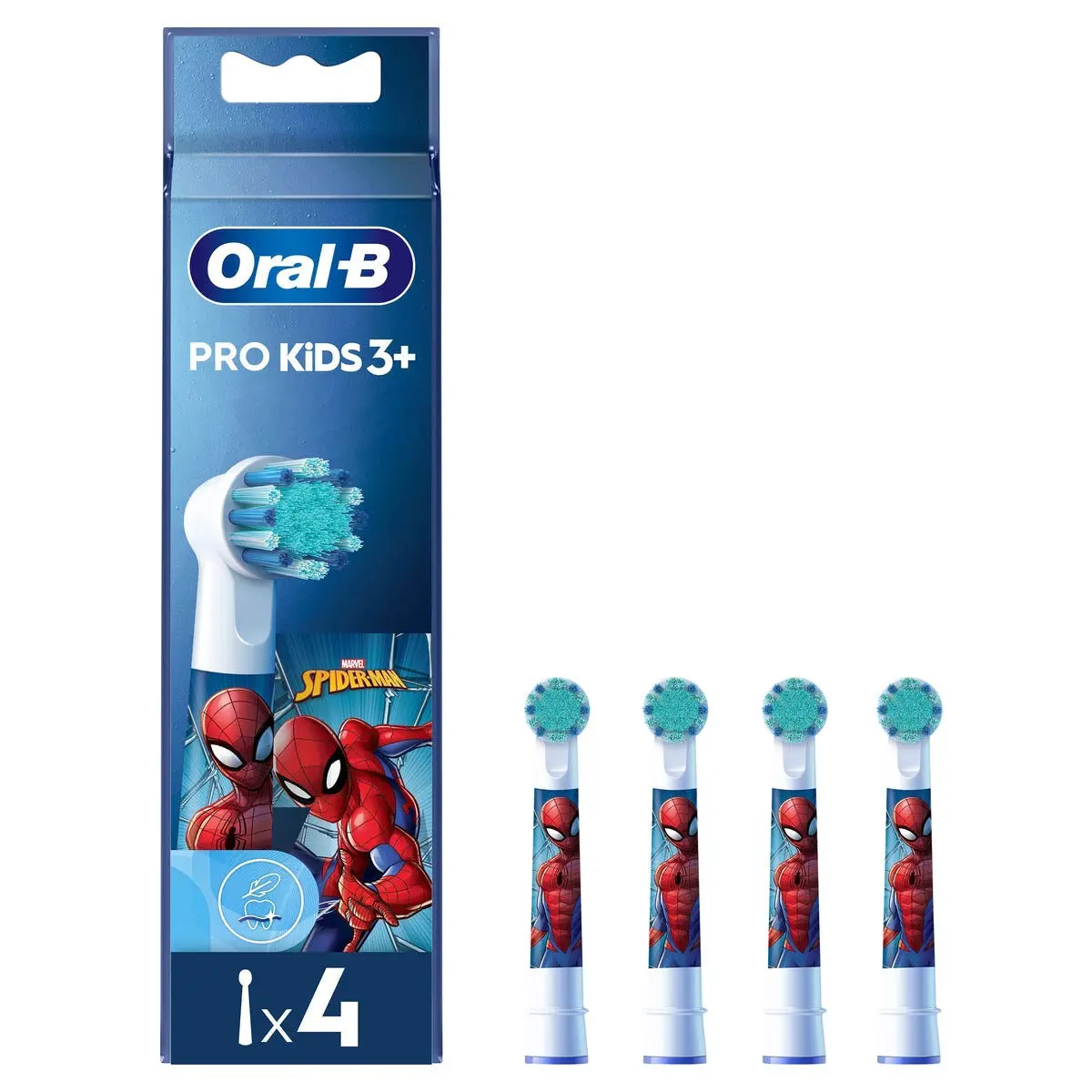 Pro Kids 3+ borsthuvuden 4-pack, Spiderman