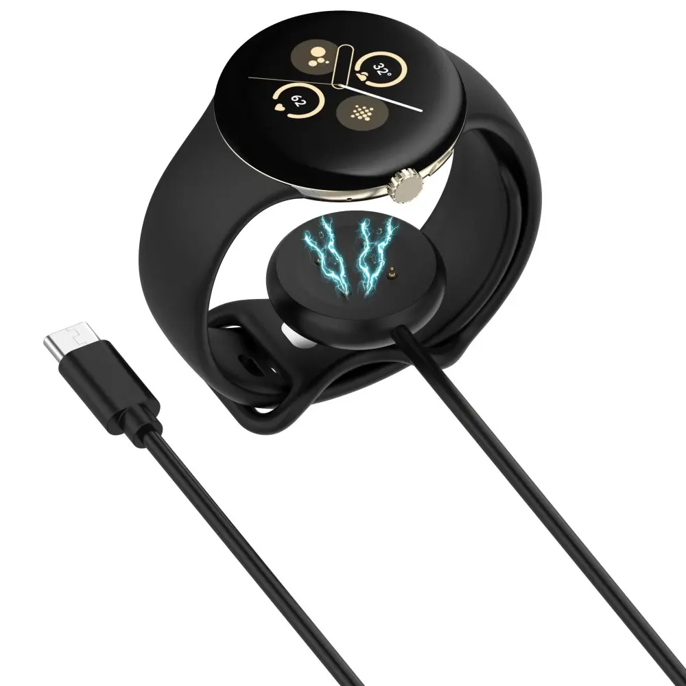 Magnetisk laddare USB-C 1m Google Pixel Watch 3 45mm Svart