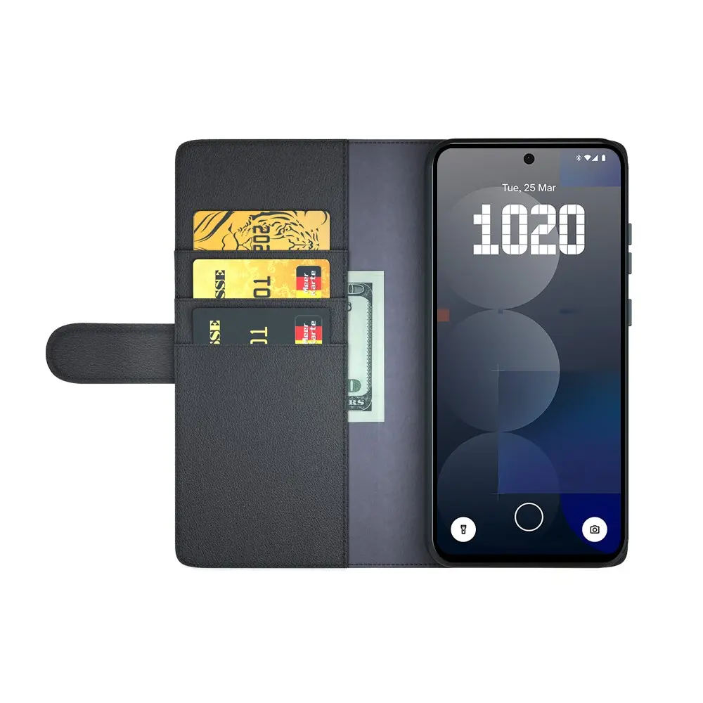 Äkta Läderfodral Nothing Phone 3a Pro Svart