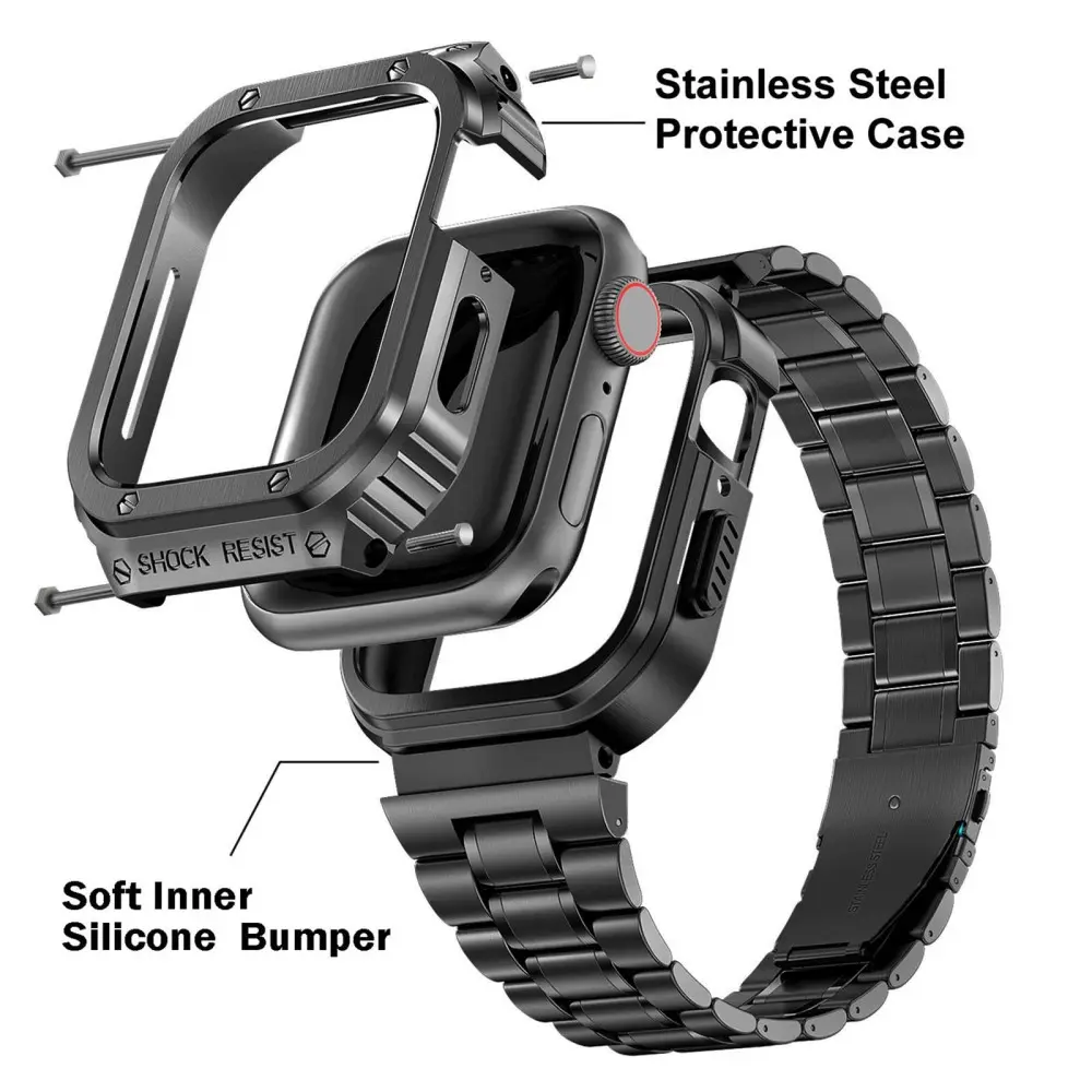 Apple Watch Ultra 49mm 3rd Gen Full Metal Armband svart