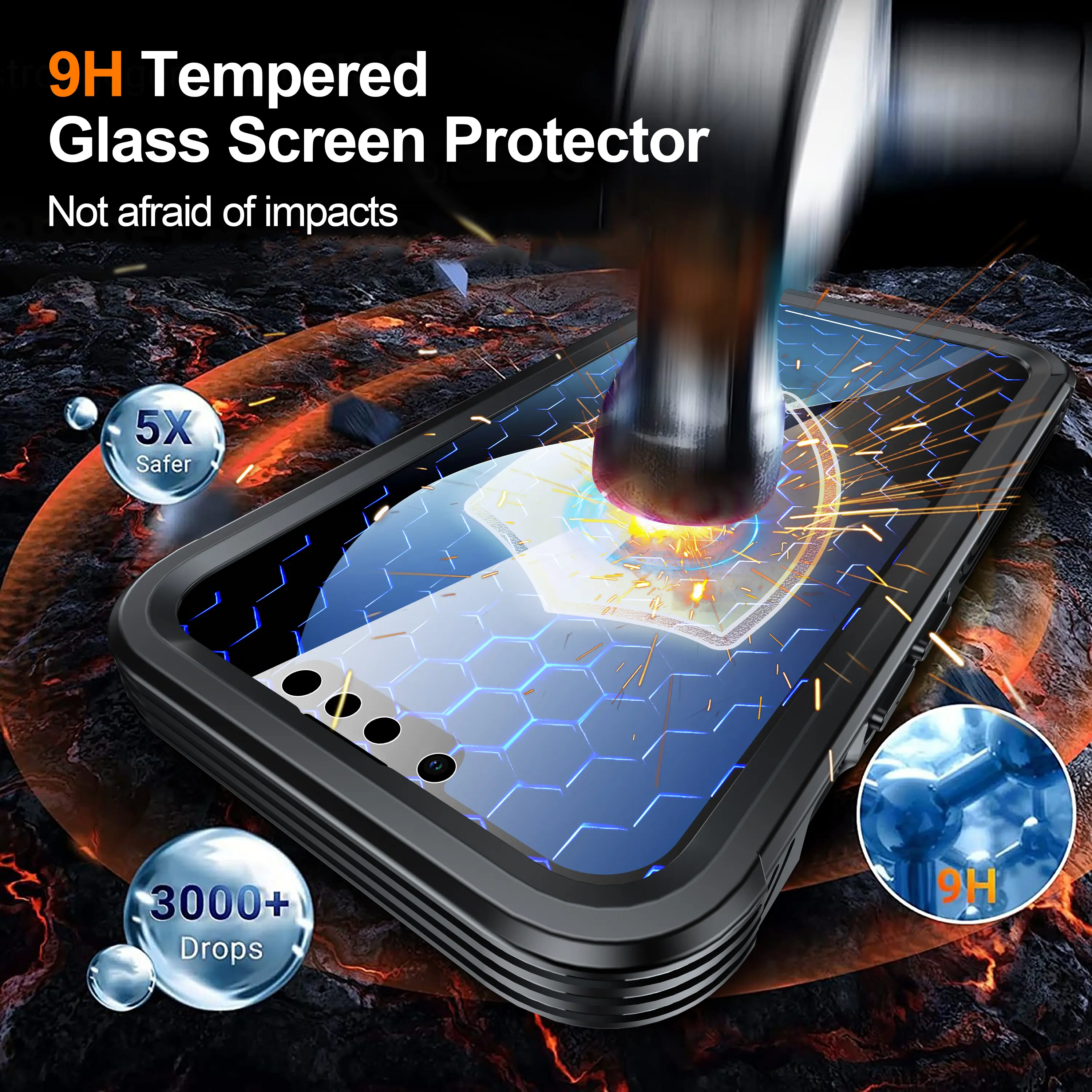 Premium Full Protection Case iPhone 16e Svart