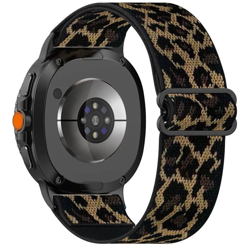 Elastisk Nylonurrem Samsung Galaxy Watch 8 40mm Leopard