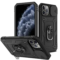 Hybridskal Ring + Kameraskydd iPhone 11 Pro Svart