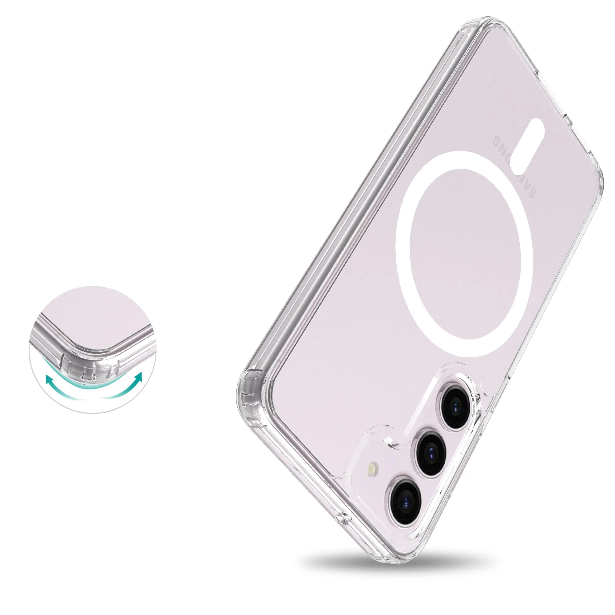 Hybridskal MagSafe Samsung Galaxy S23 Genomskinlig