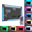 LED-strip med fjernbetjening til baggrundsbelysning til TV 60x40cm Flerfarvet/mønster