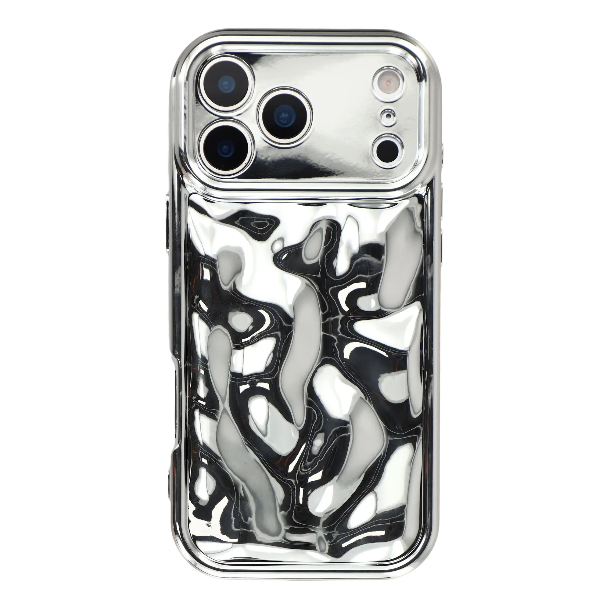 Wavy Cover TPU iPhone 17 Pro Max sølv