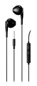 Semi-in-ear høretelefoner 3.5mm sort