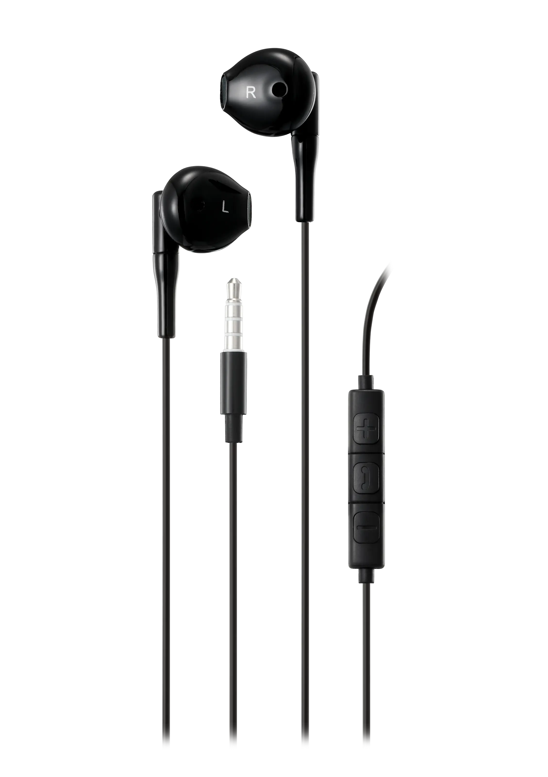 Semi-in-ear høretelefoner 3.5mm sort