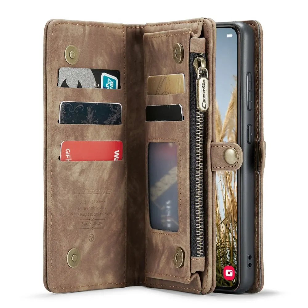 Multi-slot Plånboksfodral Samsung Galaxy S24 Brun