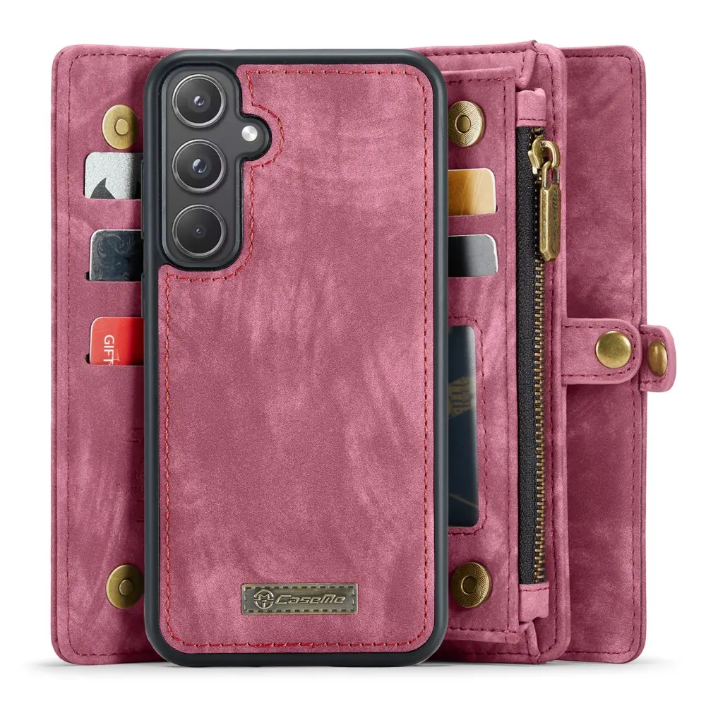 Multi-slot Plånboksfodral Samsung Galaxy A55 Röd