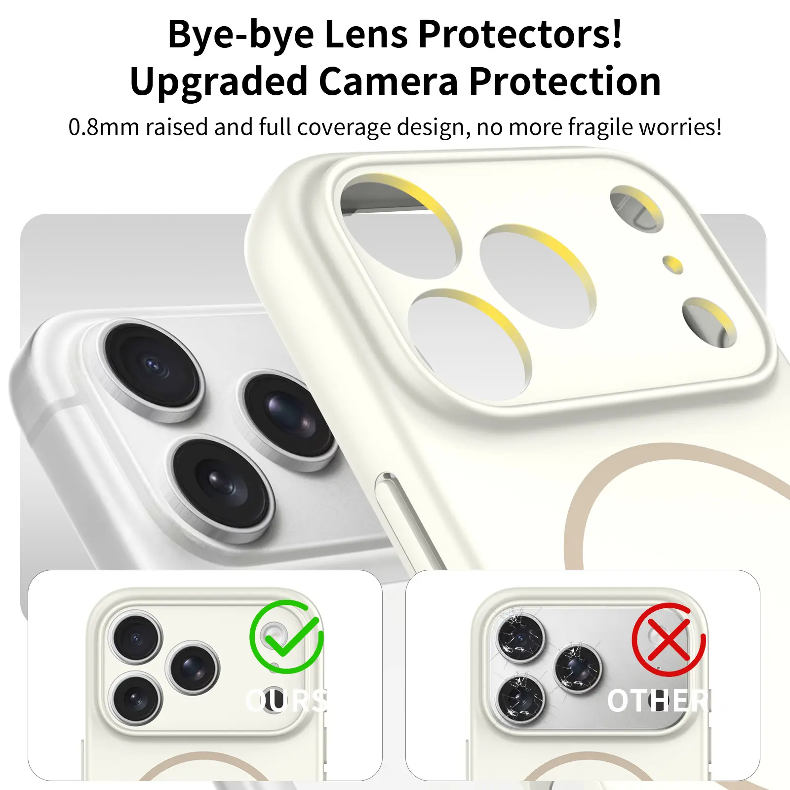 MagSafe-skal SoftArmor iPhone 18 Pro Beige