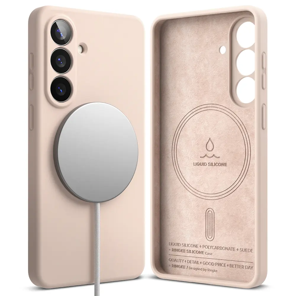 Silicone Magnetic Case Samsung Galaxy S26 Pink Sand