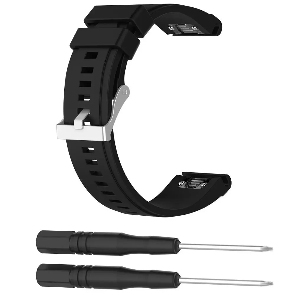 Silikonarmband Garmin Fenix 3 HR/Fenix 3 Svart