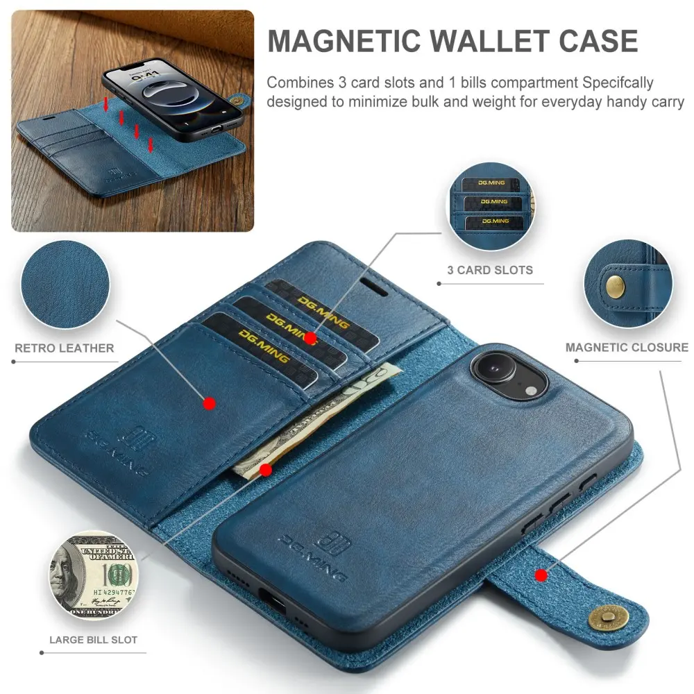 Magnet Wallet iPhone 17e Blue