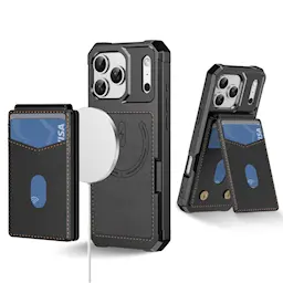 Magnetiskt skal med korthållare iPhone 17 Pro Max Svart