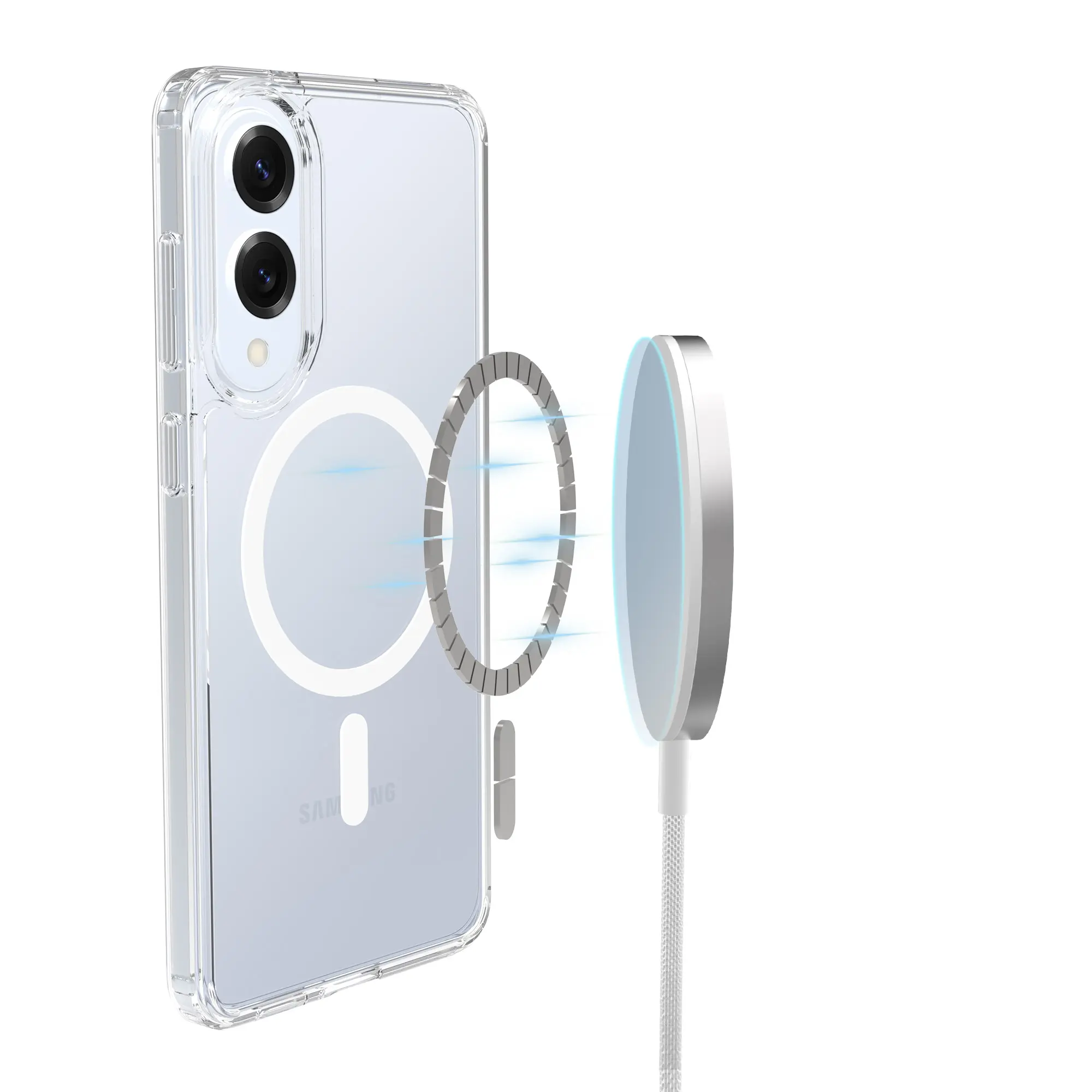 Hybridskal MagSafe Samsung Galaxy S25 Edge Genomskinlig