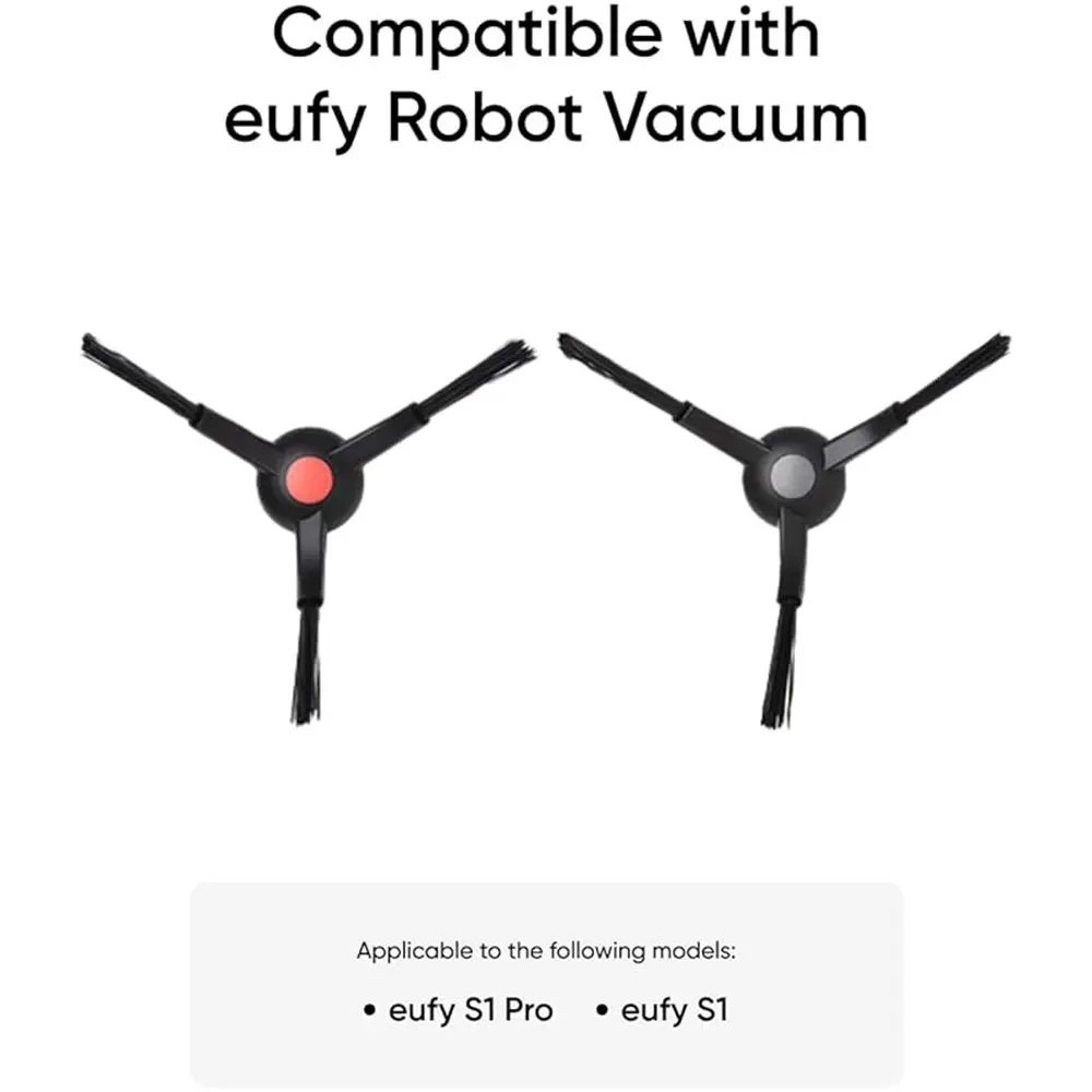 2-pack Sidoborstar - passar till Eufy Omni S1 Svart