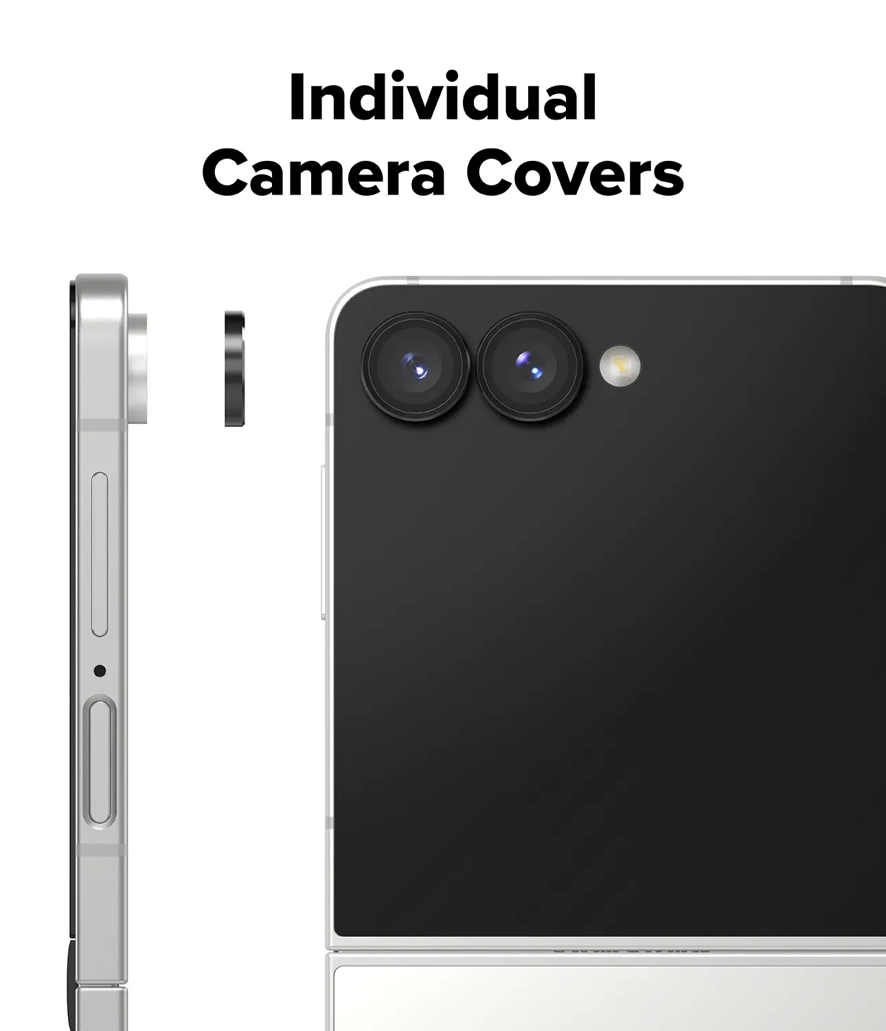 Camera Lens Frame Glass (2-pack) Samsung Galaxy Z Flip 7 Black