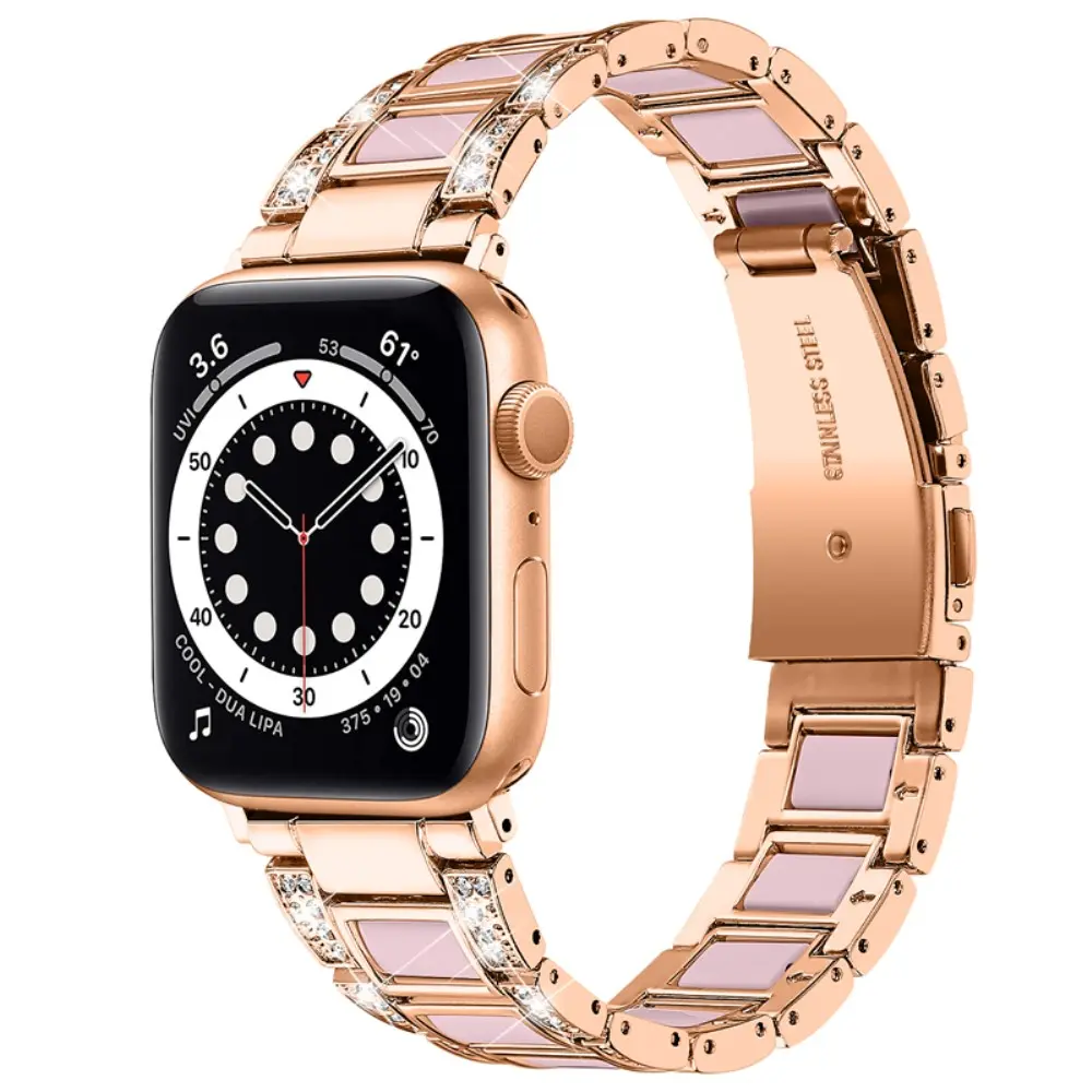 Diamond Bracelet Apple Watch Series 11 42mm Rosegold Rose
