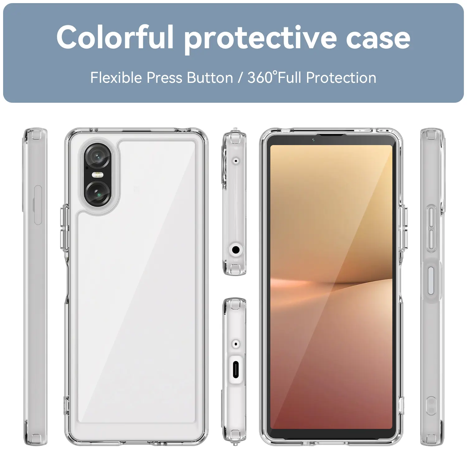 Hybridskal Sony Xperia 10 VI Genomskinlig
