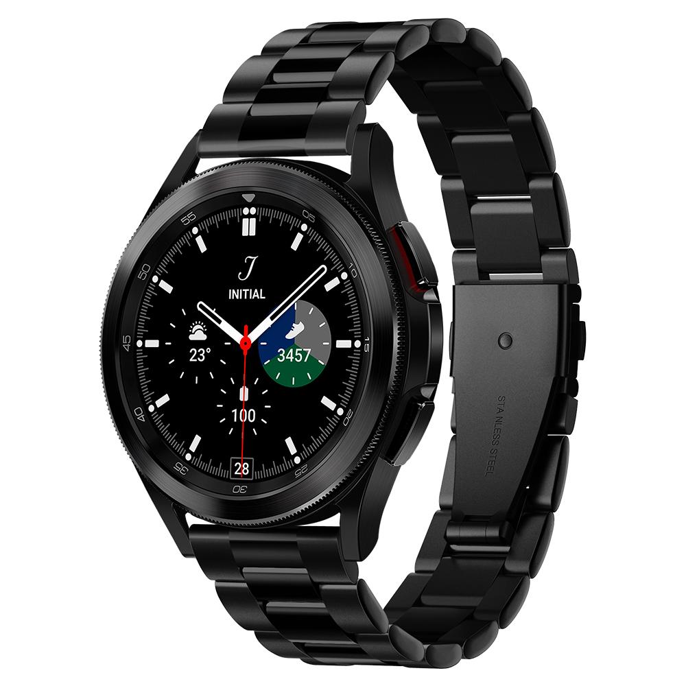 Spigen Samsung Galaxy Watch 5 40mm Modern Fit Metal Band Black - Klokkereim - Stilig og komfortabelt tilbehør til din smartklokke