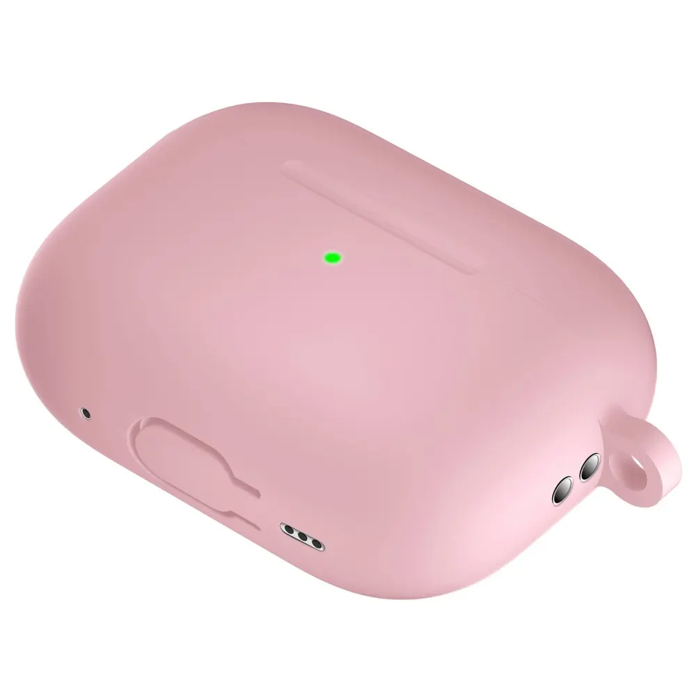 Silikonskal med karbinhake Apple AirPods Pro 2 Rosa