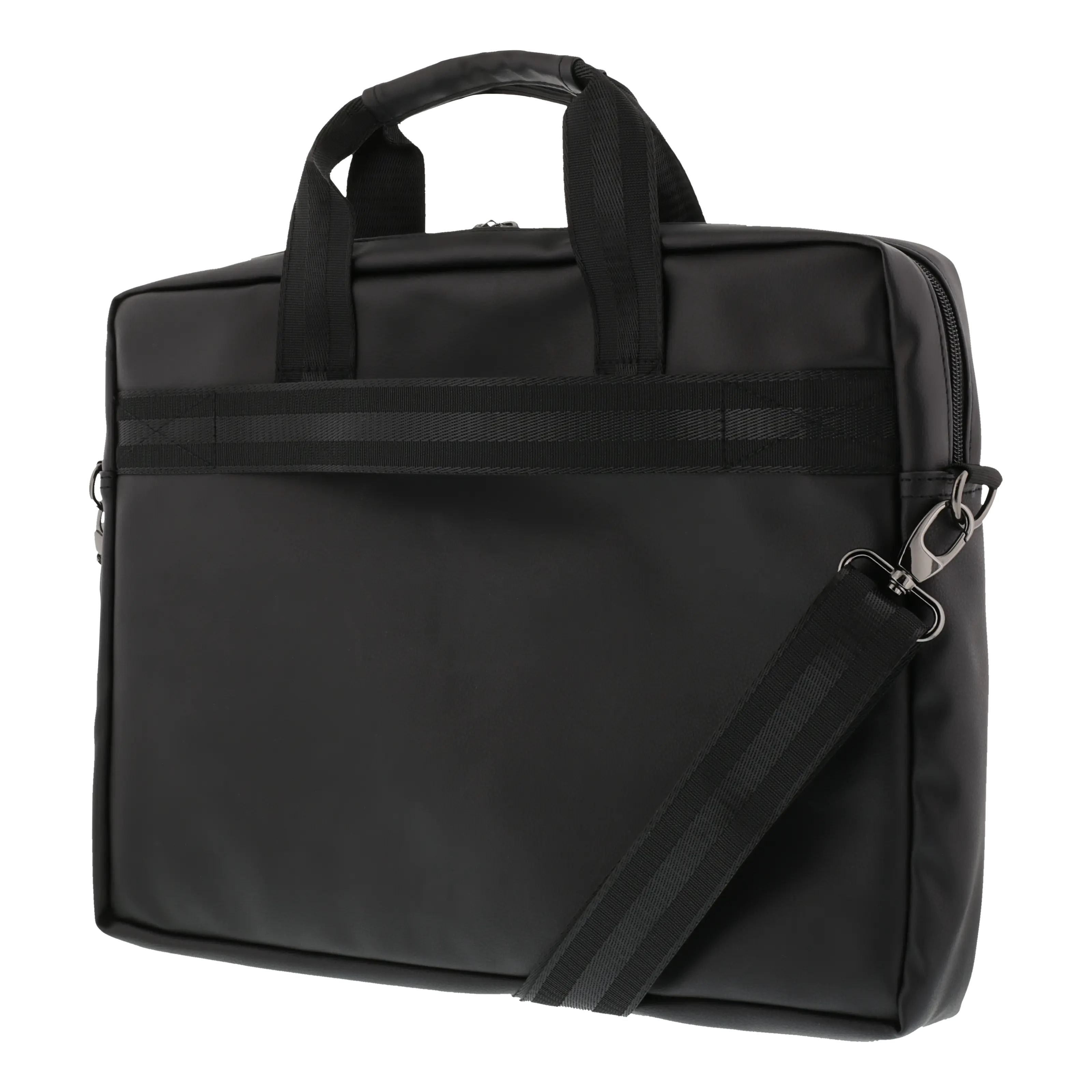 Laptopväska i konstläder med flera fack 15,6" Svart