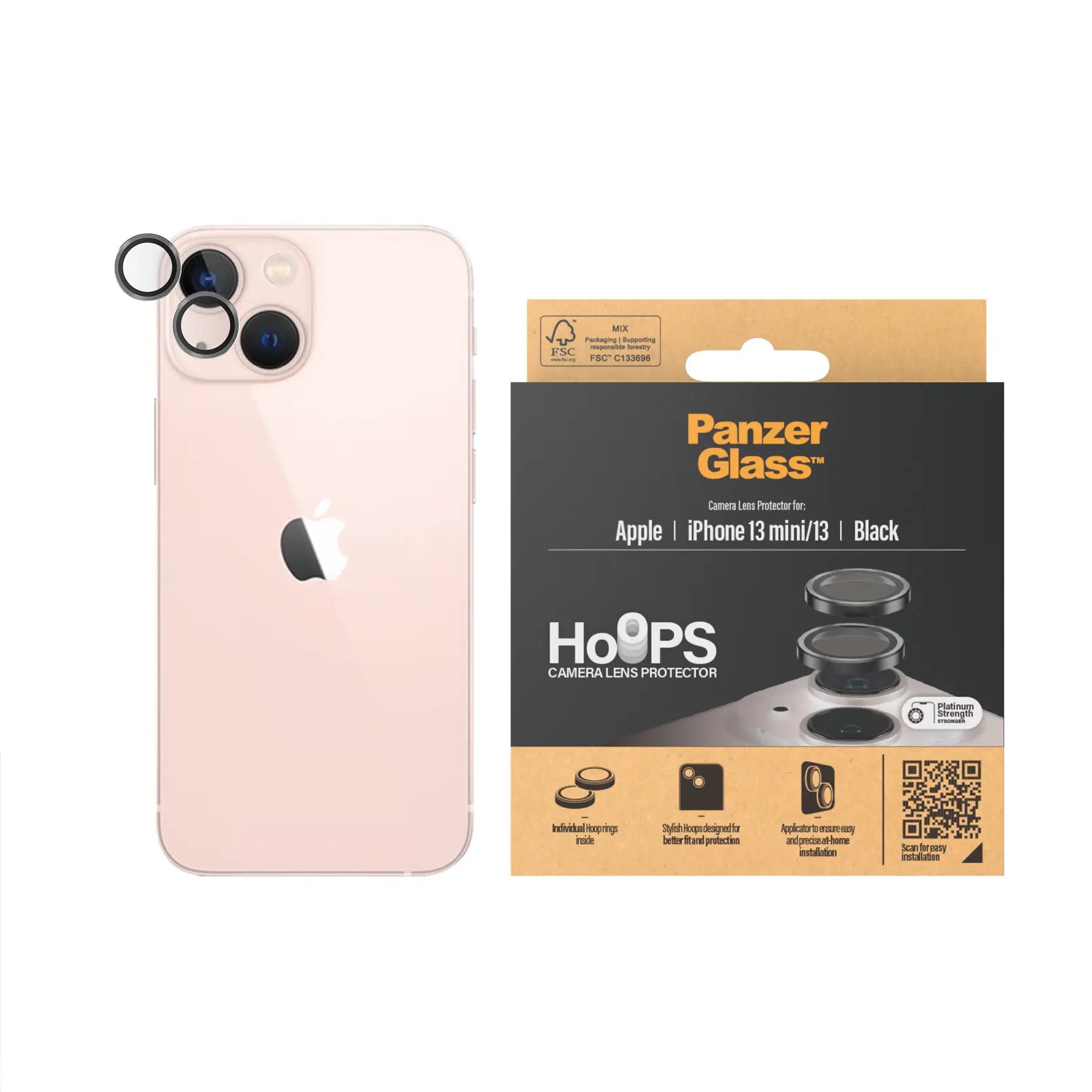 iPhone 13 Hoops Camera Lens Protector Svart