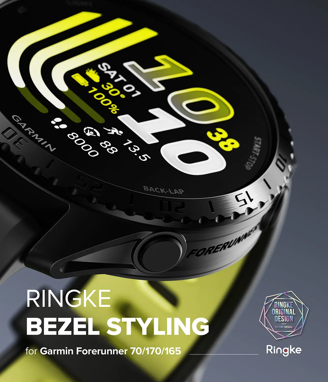 Bezel Styling Garmin Forerunner 165 Svart
