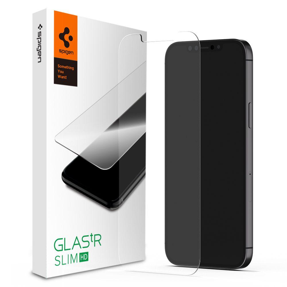 Spigen iPhone 12 Mini Screen Protector GLAS.tR SLIM HD - Herdet glass skjermbeskytter - Enkel installasjon