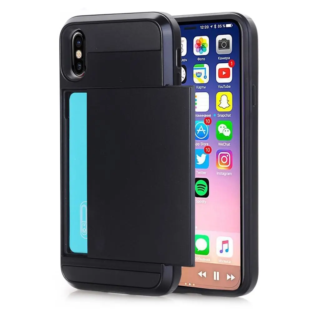 Cover Kortholder iPhone X/XS Sort