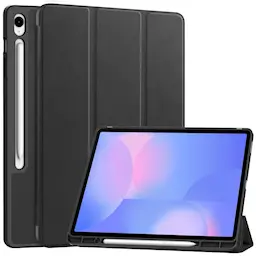 Samsung Galaxy Tab S10 FE Plus Etui Tri-fold Pencil-holder Svart