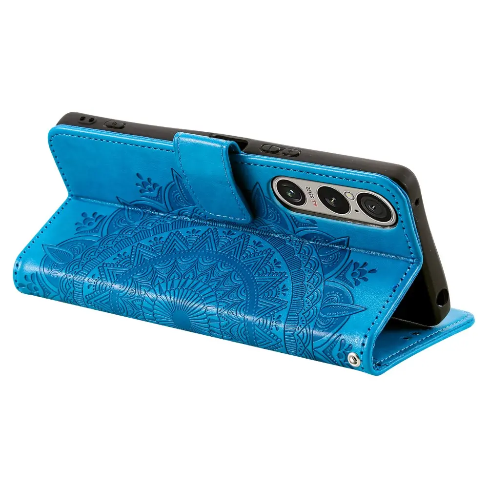 Läderfodral Mandala Sony Xperia 1 VII Blå