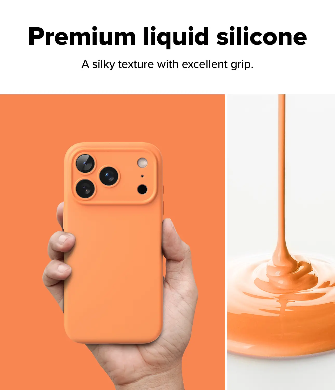 Silicone Magnetic Case iPhone 17 Pro Max Tangerine