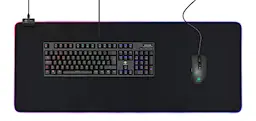 RGB Pelihiirimatto 13 valaistustilalla 90 x 36 cm, Musta