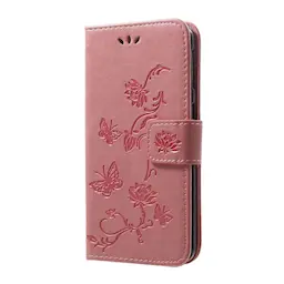 Lærveske Sommerfugler Samsung Galaxy A20e Rosa