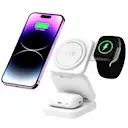 3-i-1 Sammenklappelig Trådløs Oplader MagSafe hvid