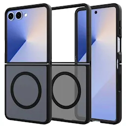 Samsung Galaxy Z Flip 7 Hybrid-skal Magnetisk, Frosted Black