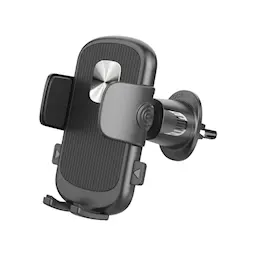 Mobilholder med smart beslag til bilens luftgitter, Sort