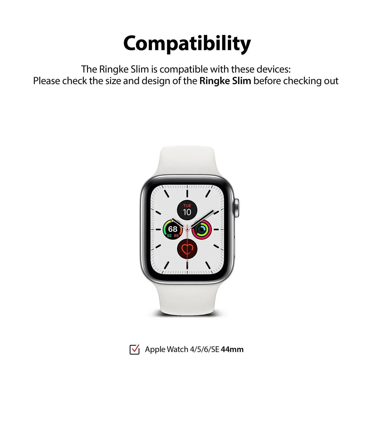 Slim Case (2-pack) Apple Watch SE 3 44mm Matte Black & Clear