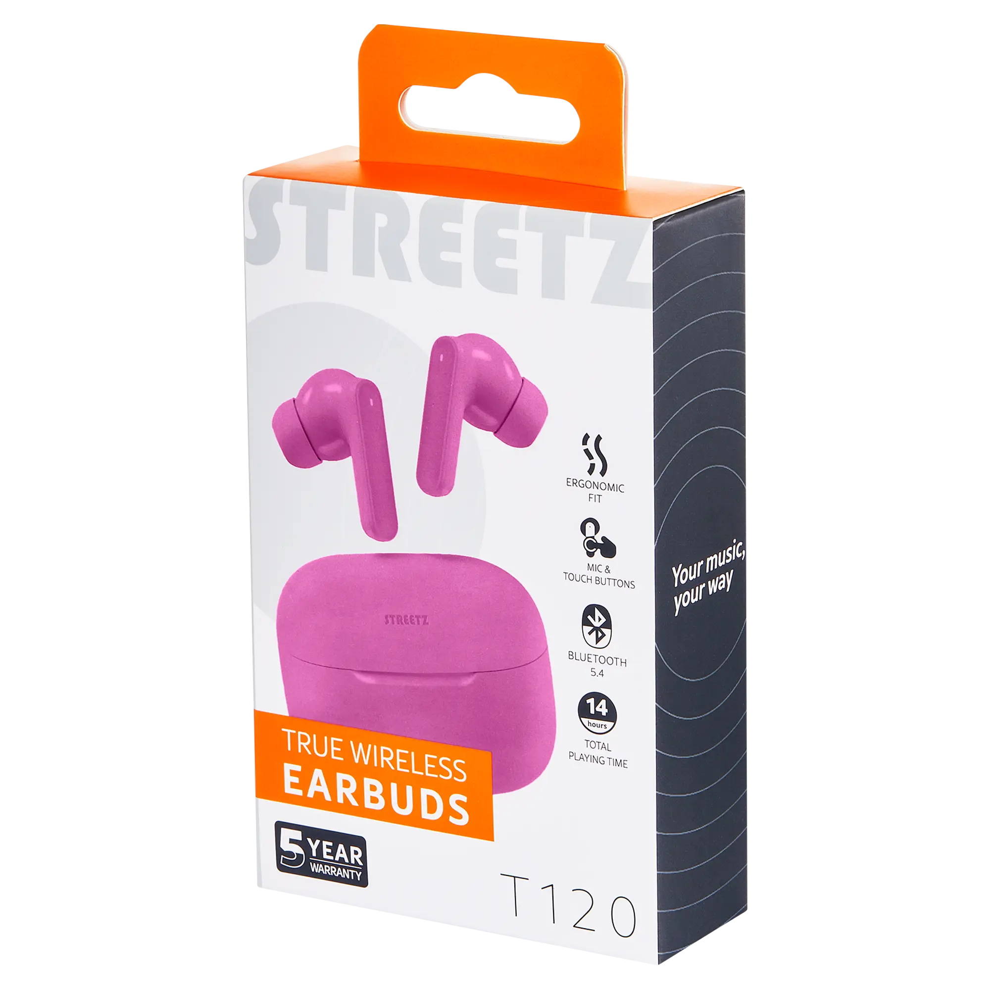 Trådlösa in-ear hörlurar Rosa