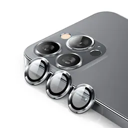 iPhone 15 Pro Linsskydd i glas & aluminium, Grå