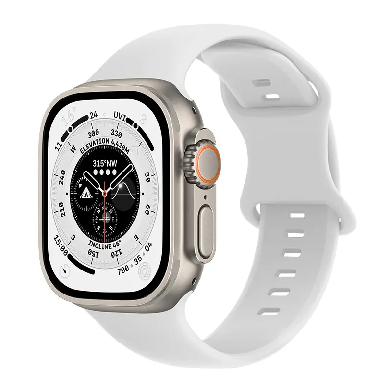 Rem af silikone til Apple Watch SE 3 44mm Hvid